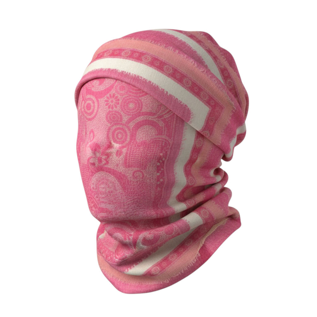 Chic Pink Frayed Scarf